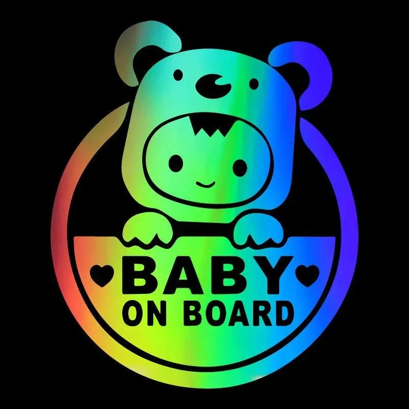 Sevimli Baby On Board Arabada Bebek Var Sticker 15 Cm|Sticker Master