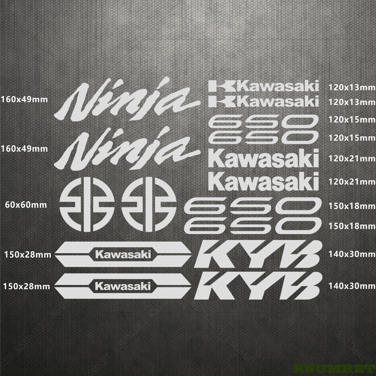 Kawasaki Ninja 650 Sticker Set Waterproof | Sticker Master