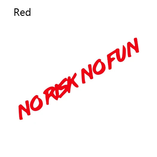 NO RISK NO FUN Motivasyon Araba Stickerı | Sticker Master