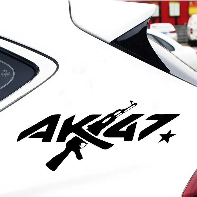 Sticker Master A0K47 Silah Yaratıcı AK-47 Araba Sticker Oto Gövde Tampon Pencere Motosiklet Dizüstü Duvar Vinil Film Çıkartması Araba Aksesuarları