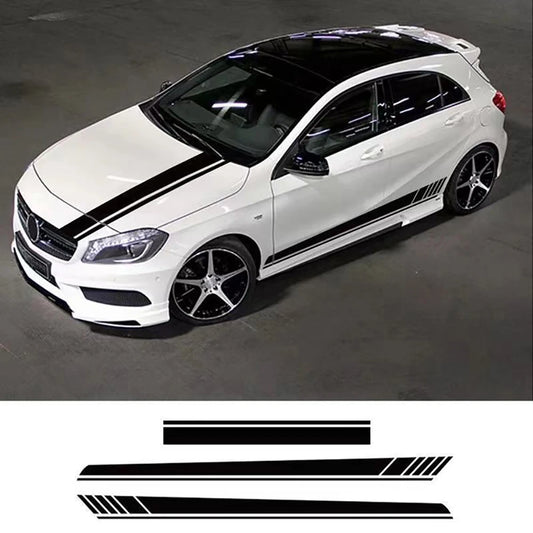 Sticker Master Araba Vinil Uzun Şerit Kaput & Kapı Sticker Seti Etiket Çıkartma