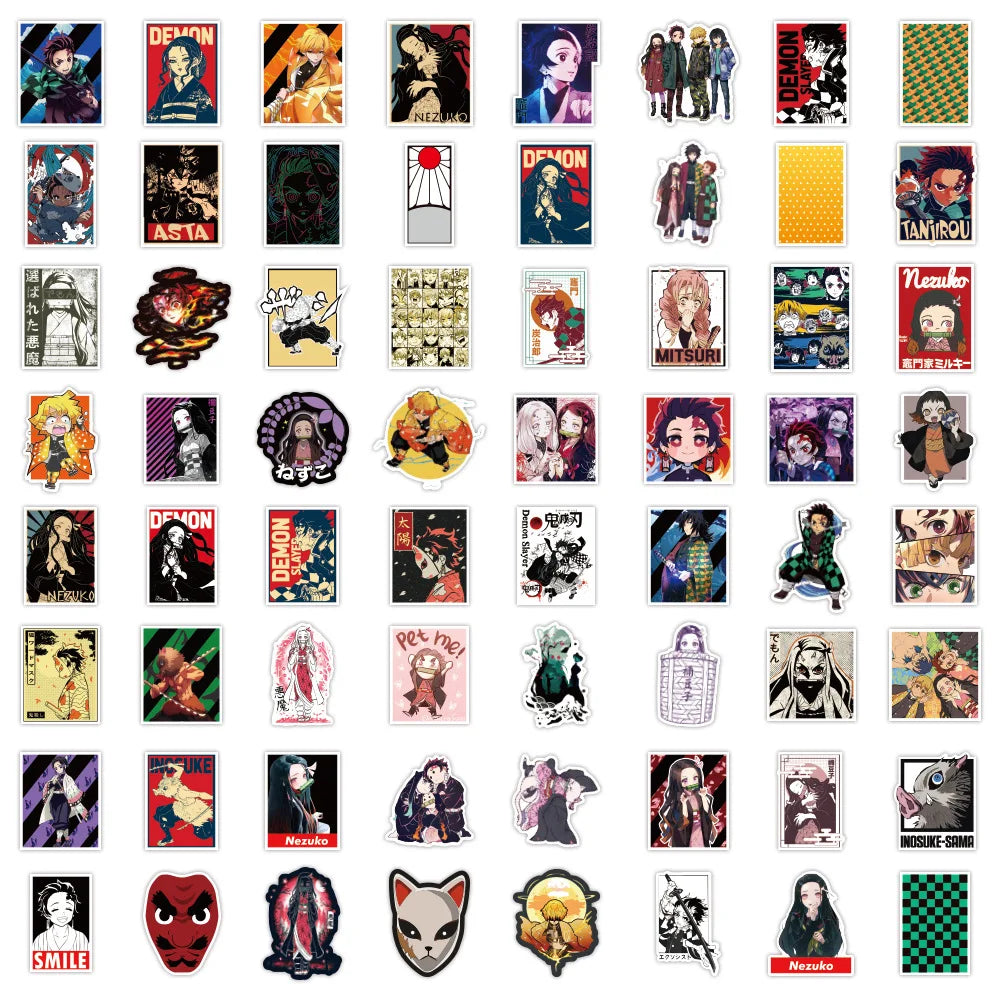 50pcs Demon Slayer Şeytan Sticker Pack | Sticker Master