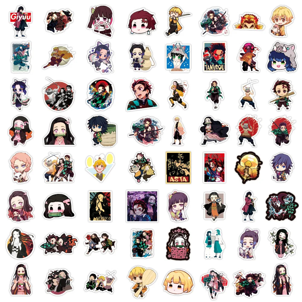 50pcs Demon Slayer Şeytan Sticker Pack | Sticker Master