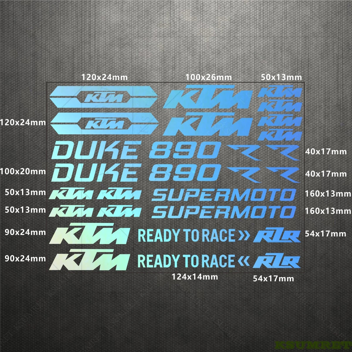KTM Duke 890 Sticker Set Waterproof | Sticker Master