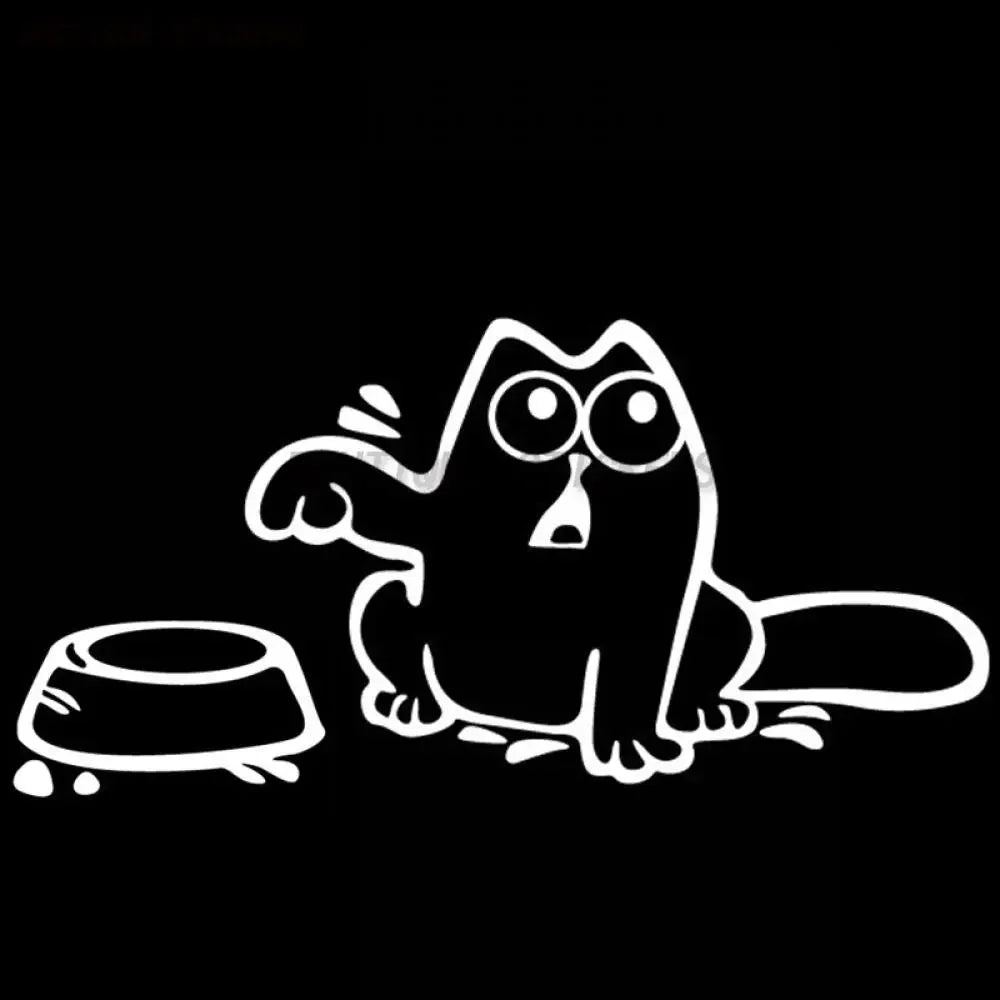 Beni Doyur Kedi "Feed Me" Komik Sticker Etiket Yapıştırma|Sticker Master