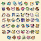 Sticker Master 50 ADET Kawaii Anime Pokemon Sticker Set Motor Oto Araç Laptop Telefon Çıkartma Etiket