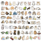 50’li Sevimli Su Renkli Kedi Sticker Seti | Sticker Master