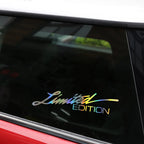 Sticker Master Limited Edition Araç Sticker (2 Adet) Etiket Araba Gövde Cam Dekor Su Geçirmez Sticker Motosiklet Çıkartmaları