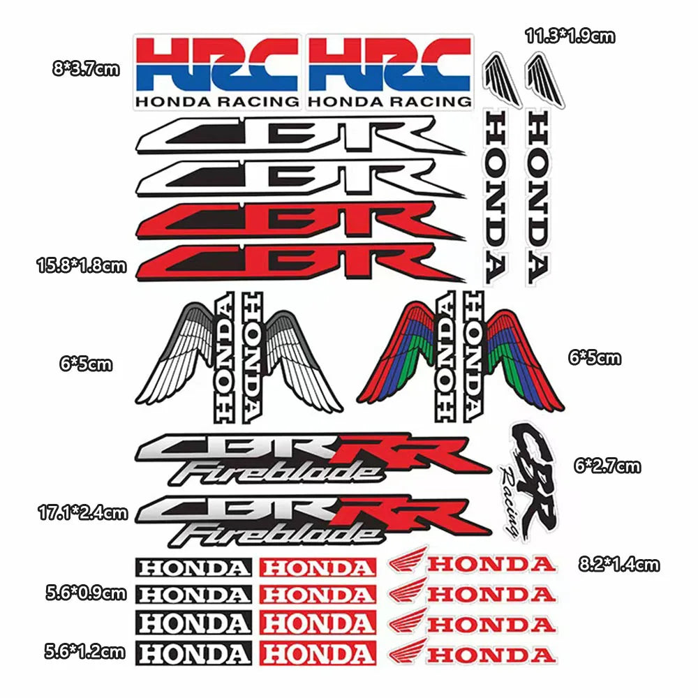 Sticker Master Honda CBR Gövde Kask Yakıt Tank Sticker Seti | Sticker Master