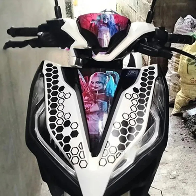 Sticker Master Motosiklet Bal Peteği Desenli Sticker Seti - Dekoratif Etiket
