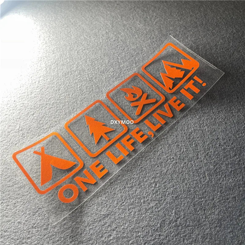 One Life, Live It! Kamp ve Macera Stickerı | Sticker Master