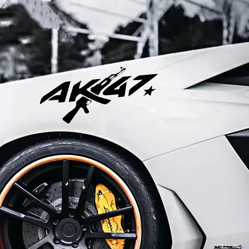 Sticker Master A0K47 Silah Yaratıcı AK-47 Araba Sticker Oto Gövde Tampon Pencere Motosiklet Dizüstü Duvar Vinil Film Çıkartması Araba Aksesuarları