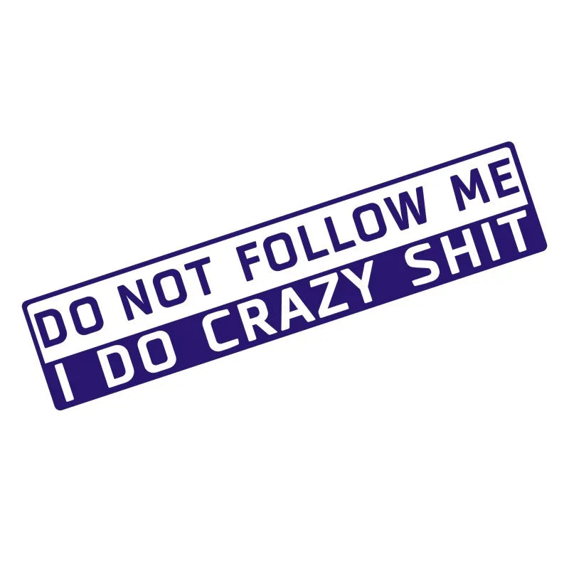 Sticker Master "Do Not Follow Me" Komik Araba Sticker 15x3 Cm