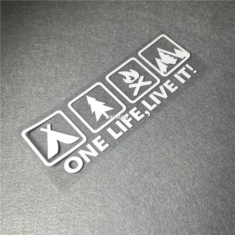 One Life, Live It! Kamp ve Macera Stickerı | Sticker Master Sticker Master