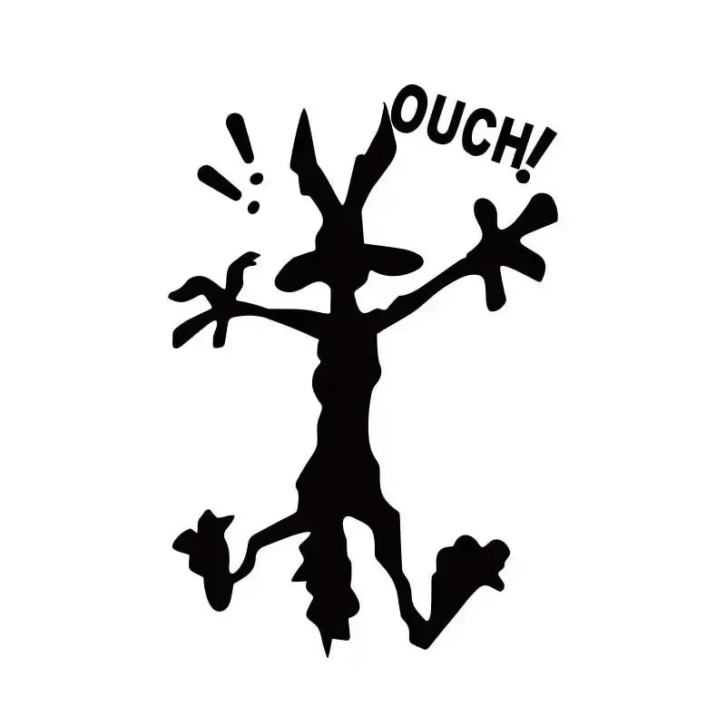 Wile E. Coyote Ouch! Komik Araba Stickerı | Sticker Master Sticker Master