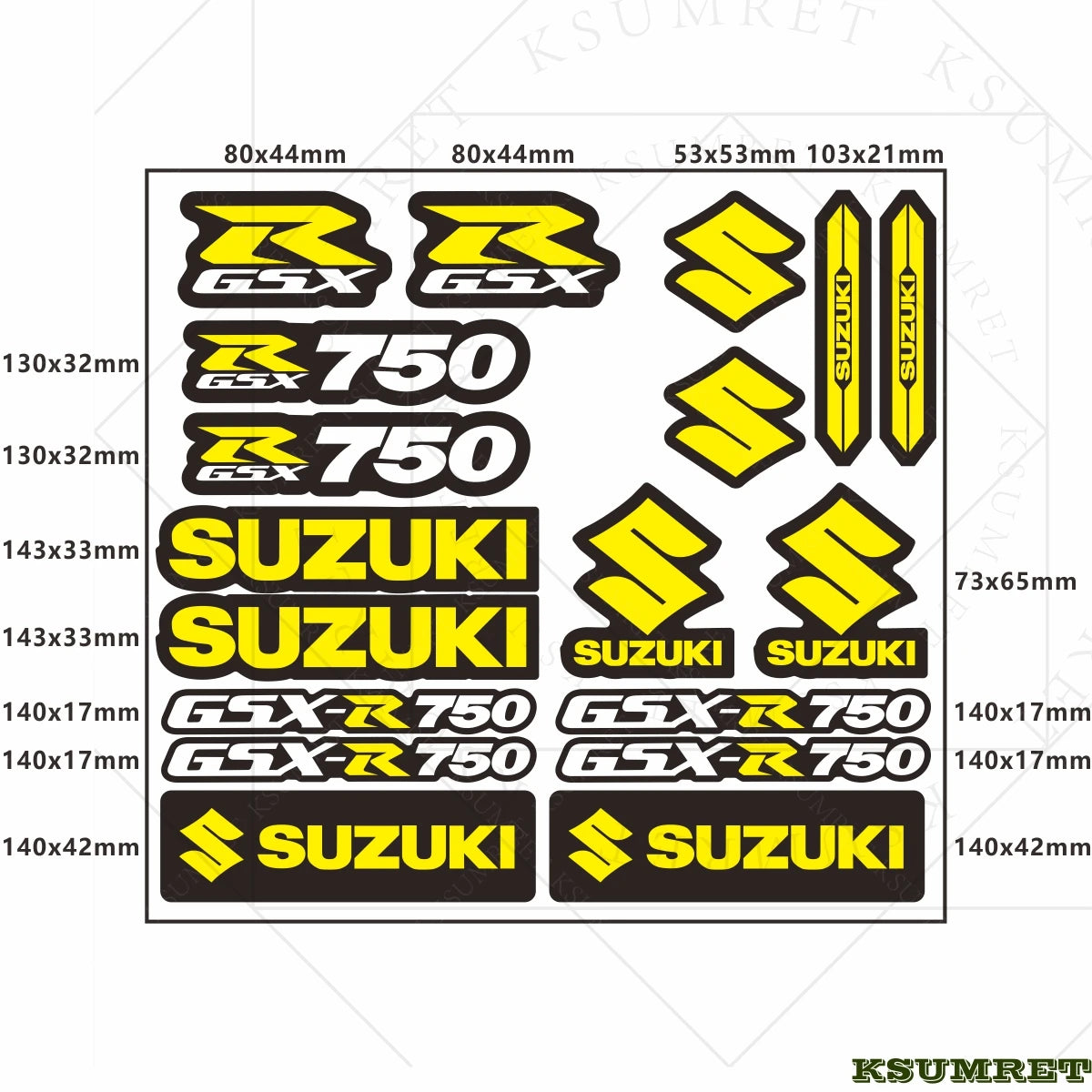 Suzuki GSXR750 Motosiklet Stickerı | Sticker Master