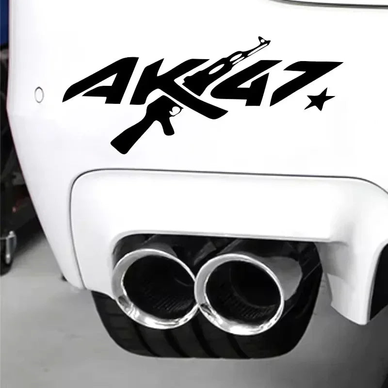 Sticker Master A0K47 Silah Yaratıcı AK-47 Araba Sticker Oto Gövde Tampon Pencere Motosiklet Dizüstü Duvar Vinil Film Çıkartması Araba Aksesuarları