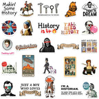 Sticker Master 50 adet Komik Karikatür Tarih Karakterleri Çıkartmalar Bagaj Dizüstü Gitar Telefon Bisiklet Su Geçirmez Graffiti Vinil Sticker Etiket