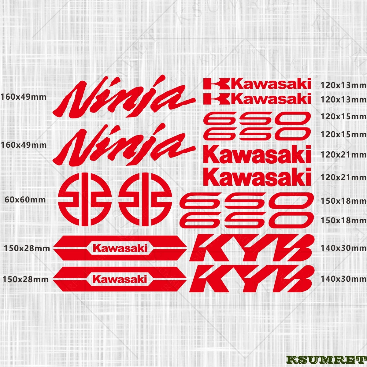 Kawasaki Ninja 650 Sticker Set Waterproof | Sticker Master