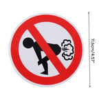 Komik Araba Sticker - Osurma Yasak Etiket - Dayanıklı Yapıştırma Çıkartma