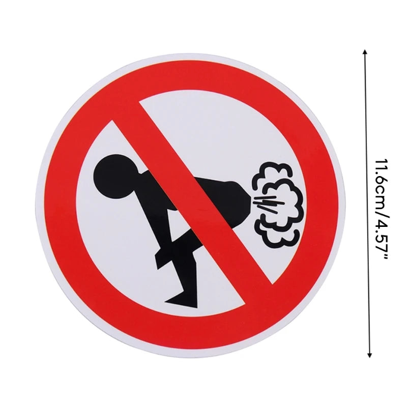 Komik Araba Sticker - Osurma Yasak Etiket - Dayanıklı Yapıştırma Çıkartma