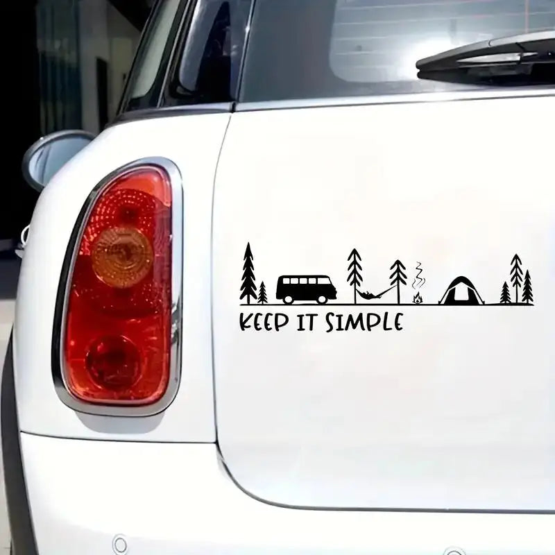 Keep It Simple Kamp & Karavan Macerası Sticker | Sticker Master 19X6 Cm