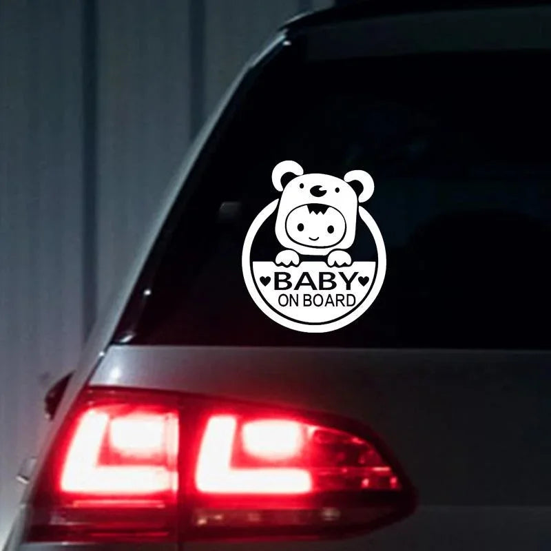 Sevimli Baby On Board Arabada Bebek Var Sticker 15 Cm|Sticker Master