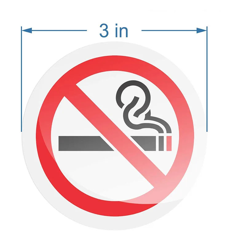 No Smoking Warning Label (4-Pack) | Sticker Master