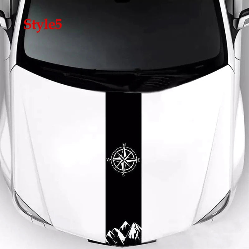 Araba Kaput Sticker - Kişiselleştirilmiş Şerit Çıkartma