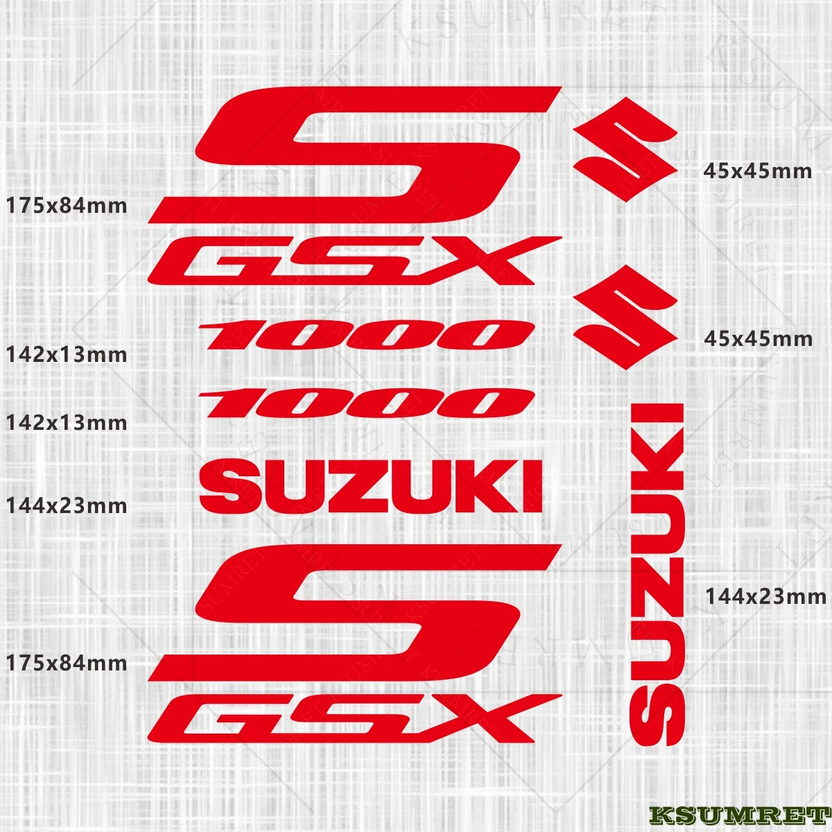 Suzuki GSX-S 1000 Sticker Seti Vinil Çıkartma Farklı Renkler | Sticker Master