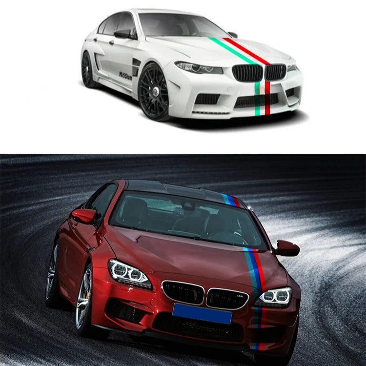 Sticker Bayrak Şerit Performans Araç Çıkartma-Sticker Master