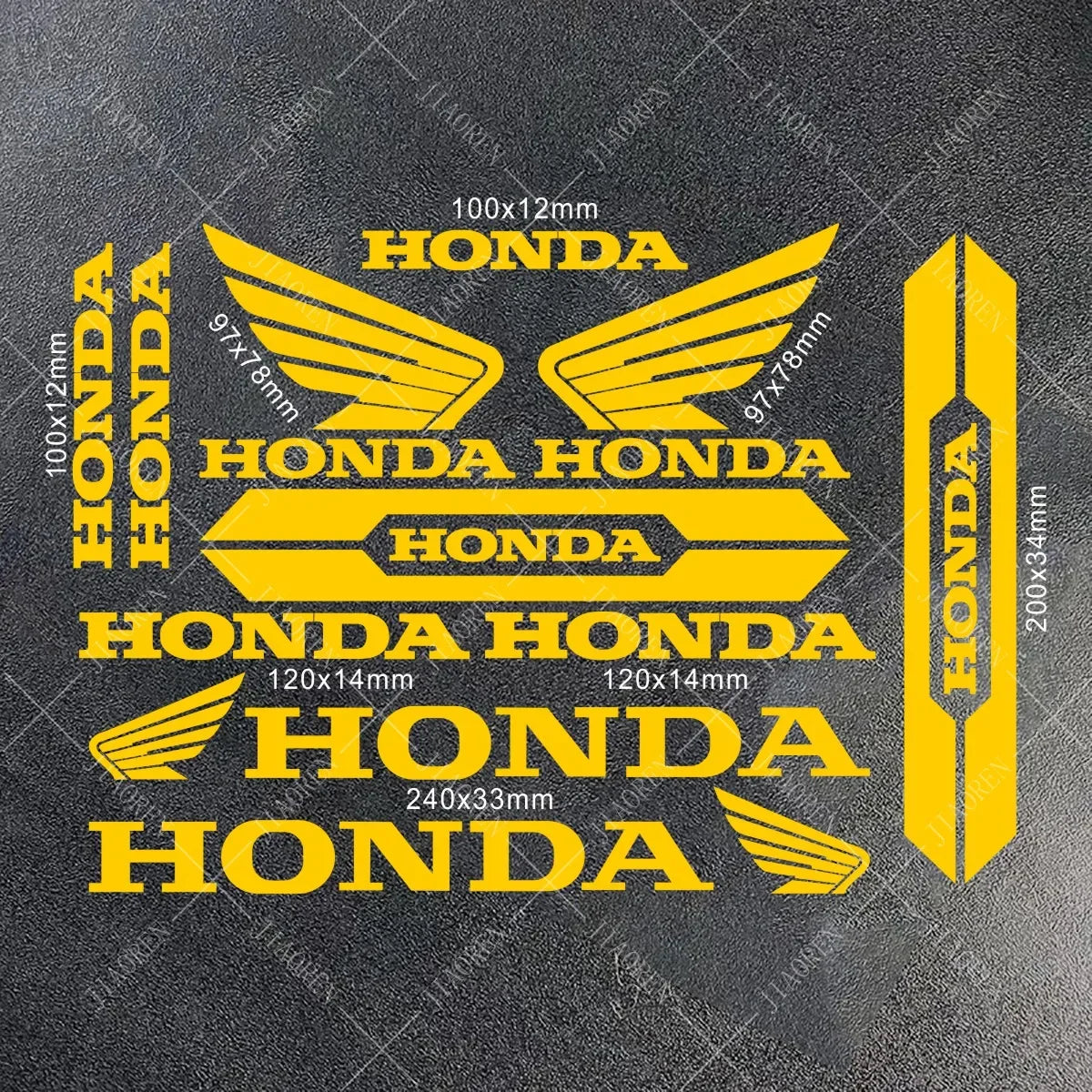 Sticker Master Honda Vinyl Motorcycle Tank & Helmet Sticker Set