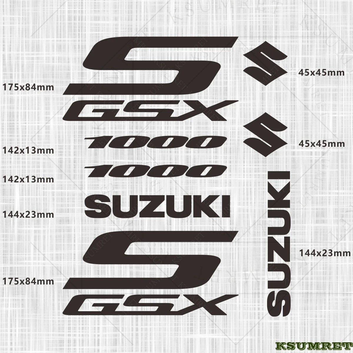 Suzuki GSX-S 1000 Sticker Seti Vinil Çıkartma Farklı Renkler | Sticker Master