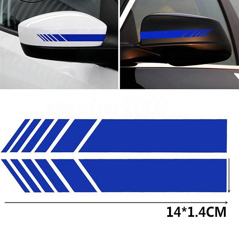 Sticker Master Araba Şerit Çıkartmalar Dikiz Aynası Vinil Çıkartmalar Dekorasyon Moda Styling Su Geçirmez Sticker Dış Aksesuarlar 2 Adet Sağ Ve Sol