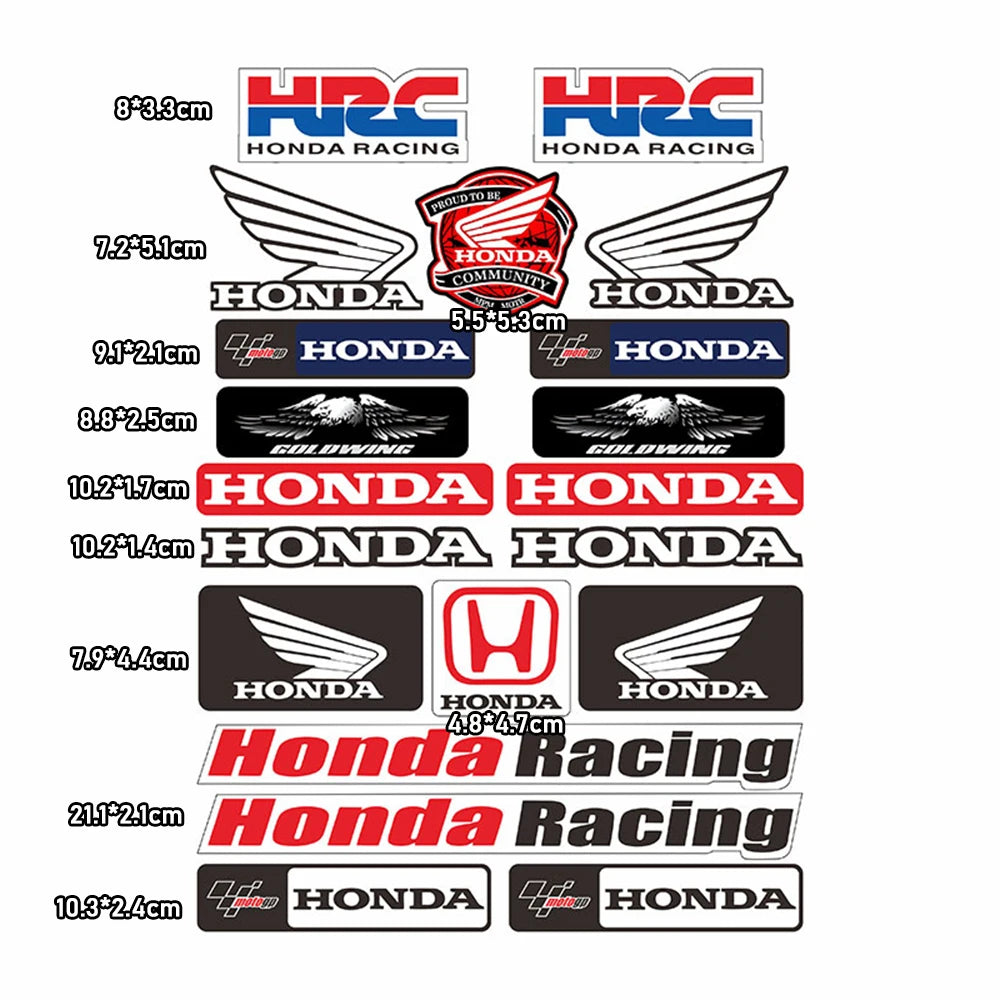 Sticker Master Honda CBR Gövde Kask Yakıt Tank Sticker Seti | Sticker Master