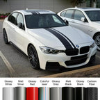 Sticker Master Evrensel Uzun Yarış Şerit Sticker Seti (Kaput, Tavan, Bagaj)