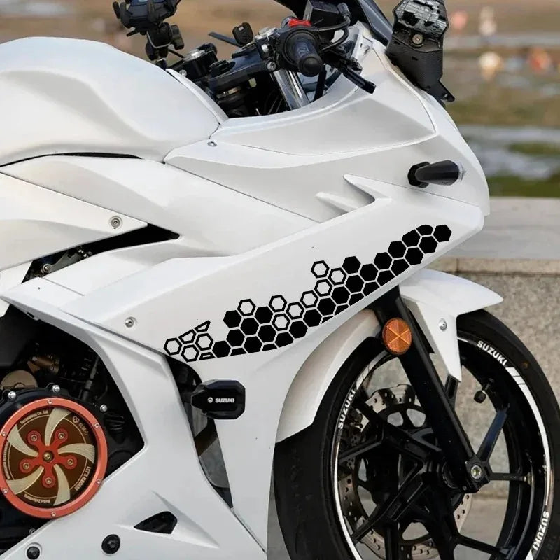 Sticker Master Motosiklet Bal Peteği Desenli Sticker Seti - Dekoratif Etiket