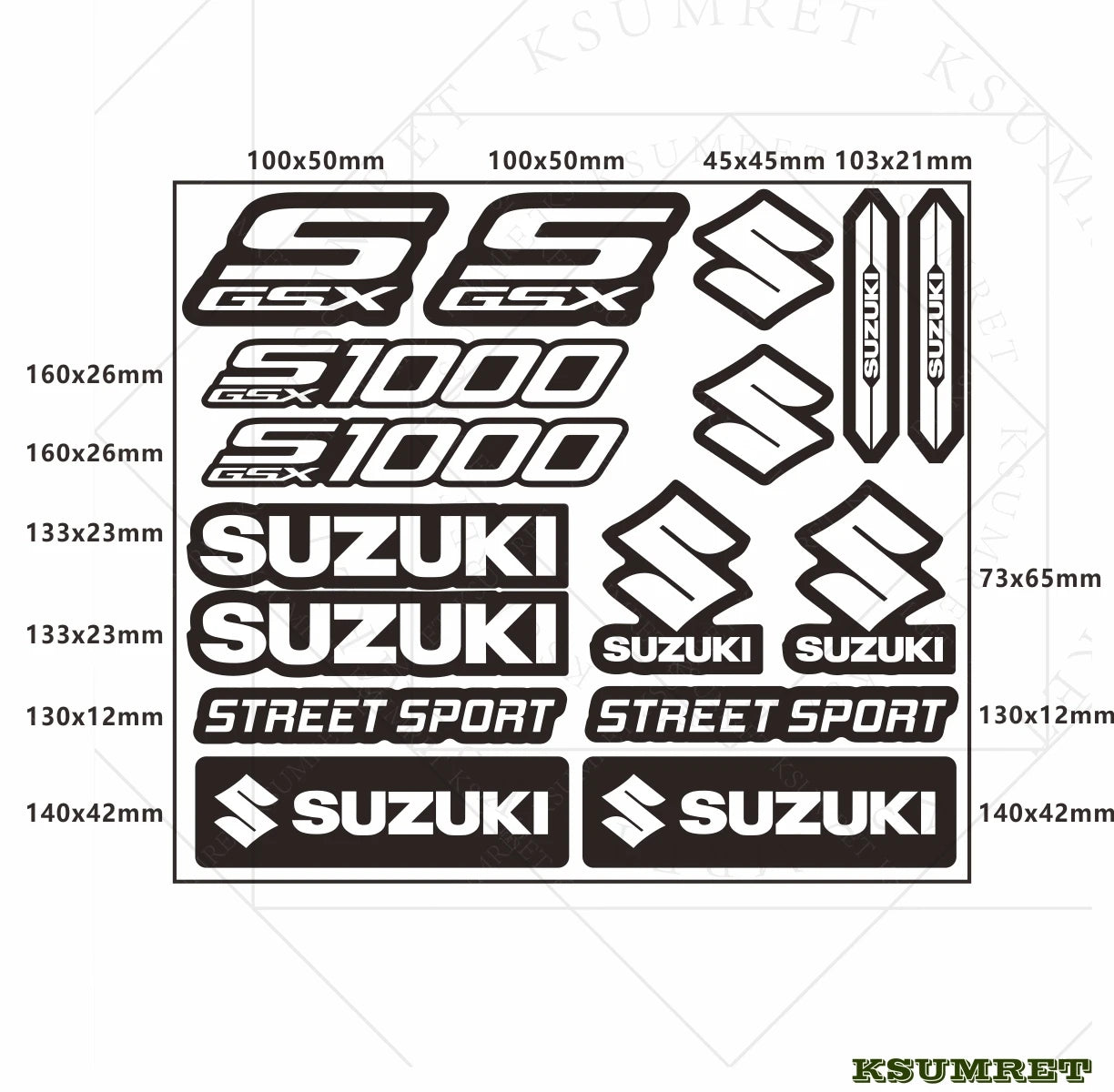 Suzuki GSX-S1000 Sticker Seti | Sticker Master - Sticker Master