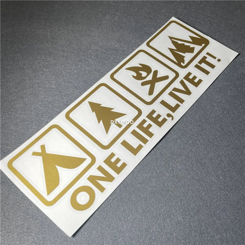 One Life, Live It! Kamp ve Macera Stickerı | Sticker Master