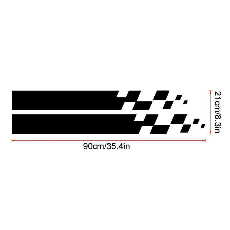 Sticker Master Universal Kaput Spor Şerit Plaid Sticker (2 Adet)