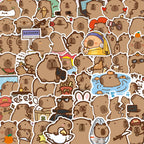 50’li Sevimli Kapibara Sticker Seti | Sticker Master