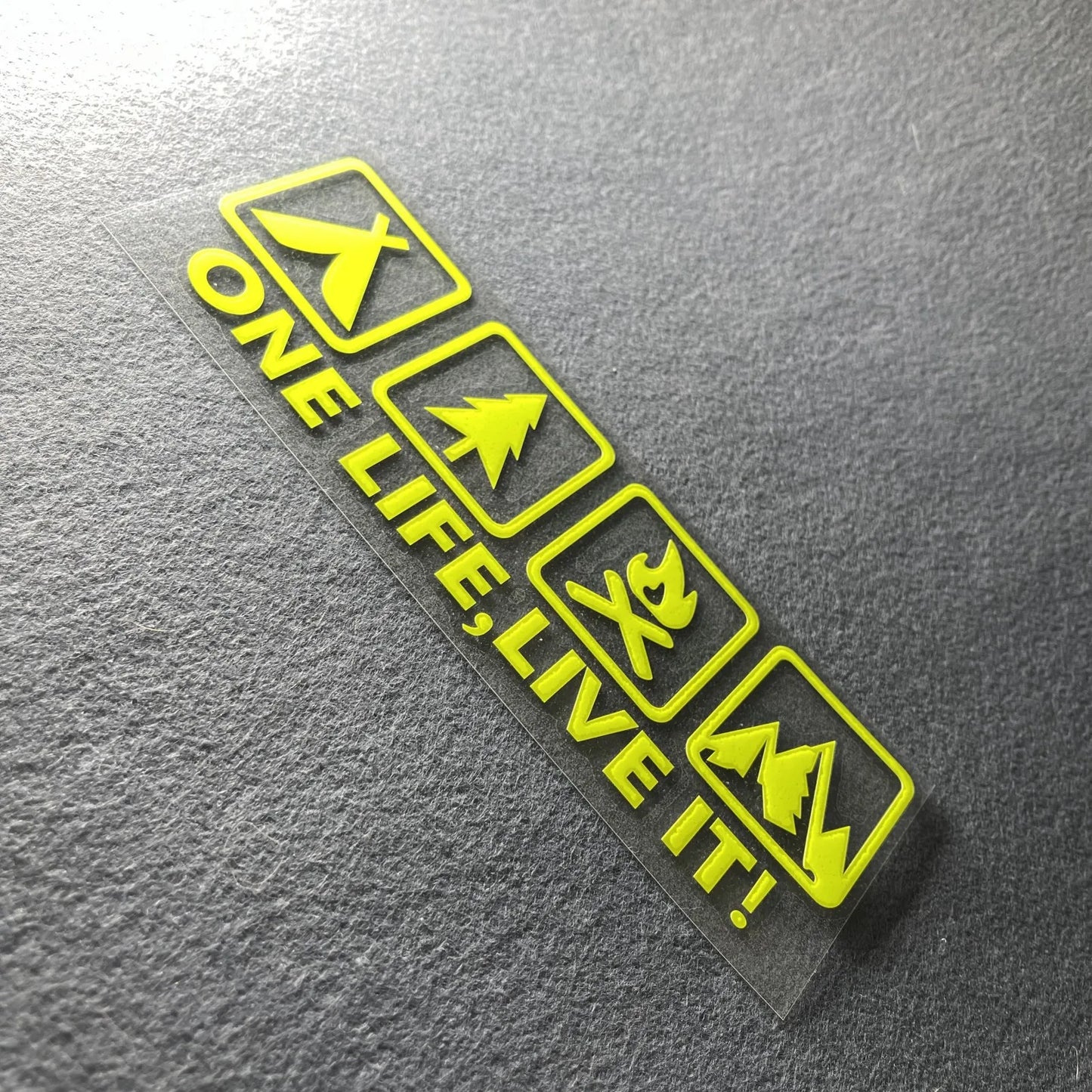 One Life, Live It! Kamp ve Macera Stickerı | Sticker Master