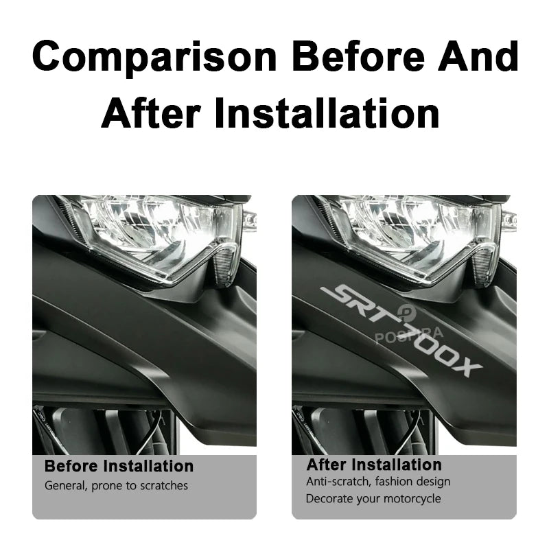 QJMotor SRT700X Sticker Seti Siyah Beyaz Kırmızı Gri Çıkartma | Sticker Master