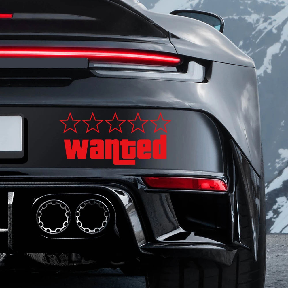 Sticker Master Wanted Araba Komik Çıkartmalar Oto Vinil Film GTA Çıkartmaları Araba Tampon Pencereleri Motosiklet Dizüstü Bilgisayar Duvarları Araba Aksesuar