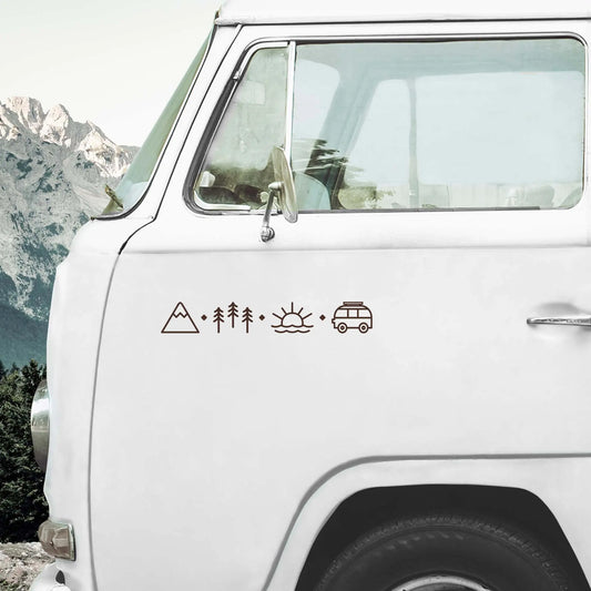 Sticker Master Doğa & Kamp Karavan Stickerı (Vanlife)
