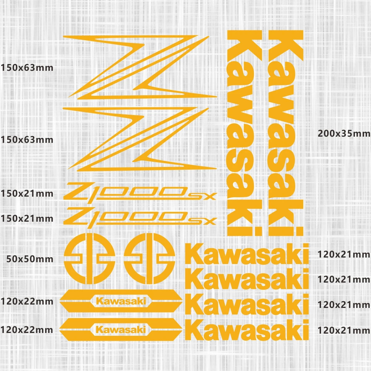 Kawasaki Z1000SX Sticker Seti Su Geçirmez | Sticker Master