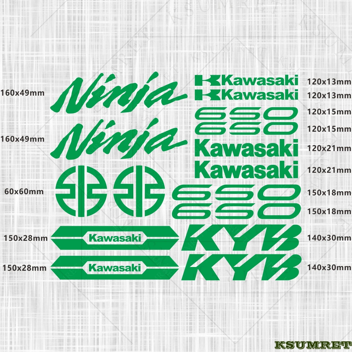 Kawasaki Ninja 650 Sticker Set Waterproof | Sticker Master