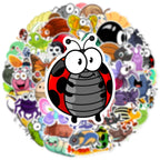 50’li Karışık Solucan ve Böcek Sticker Seti | Sticker Master