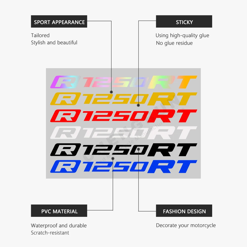 Sticker Master BMW R1250RT Gövde Sticker Seti – Su Geçirmez Sportif Tasarım (2019-2024)
