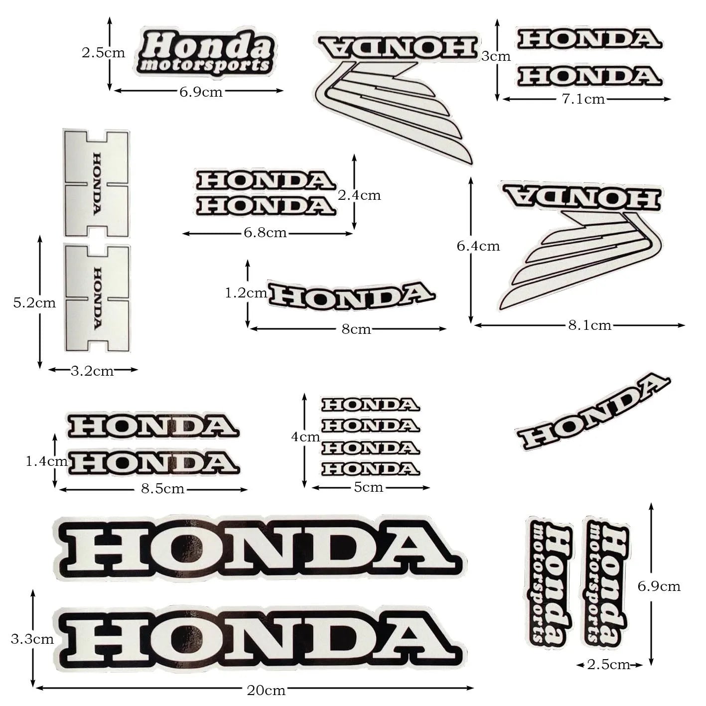 Honda Logo Motosiklet Sticker Seti | Sticker Master
